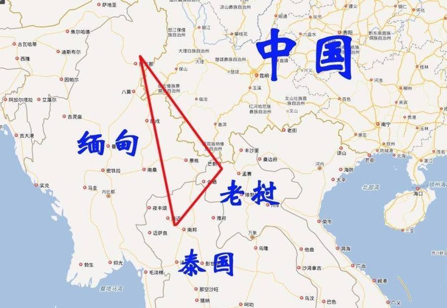 金三角地区地图-