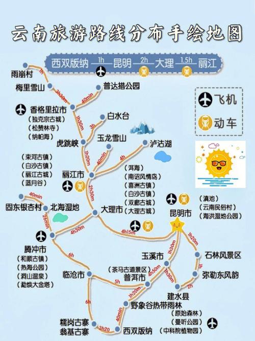 香格里拉旅游地图-香格里拉旅游地图路线