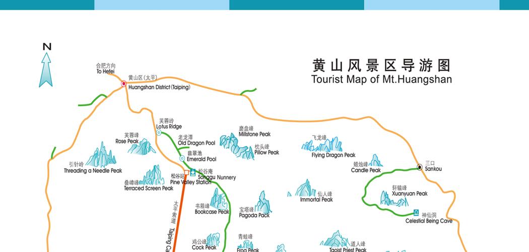 黄山旅游图-黄山旅游图黄山导游图