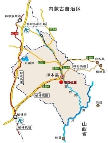 榆林市神木县-榆林市神木县大柳塔镇地图