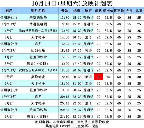 百联又一城影城-百联又一城影城排片表