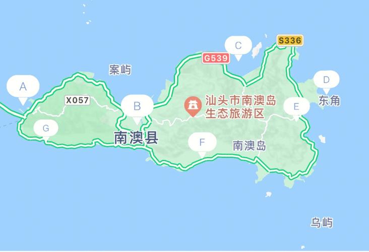 南澳岛地图-南澳岛地图及南澳景点分布